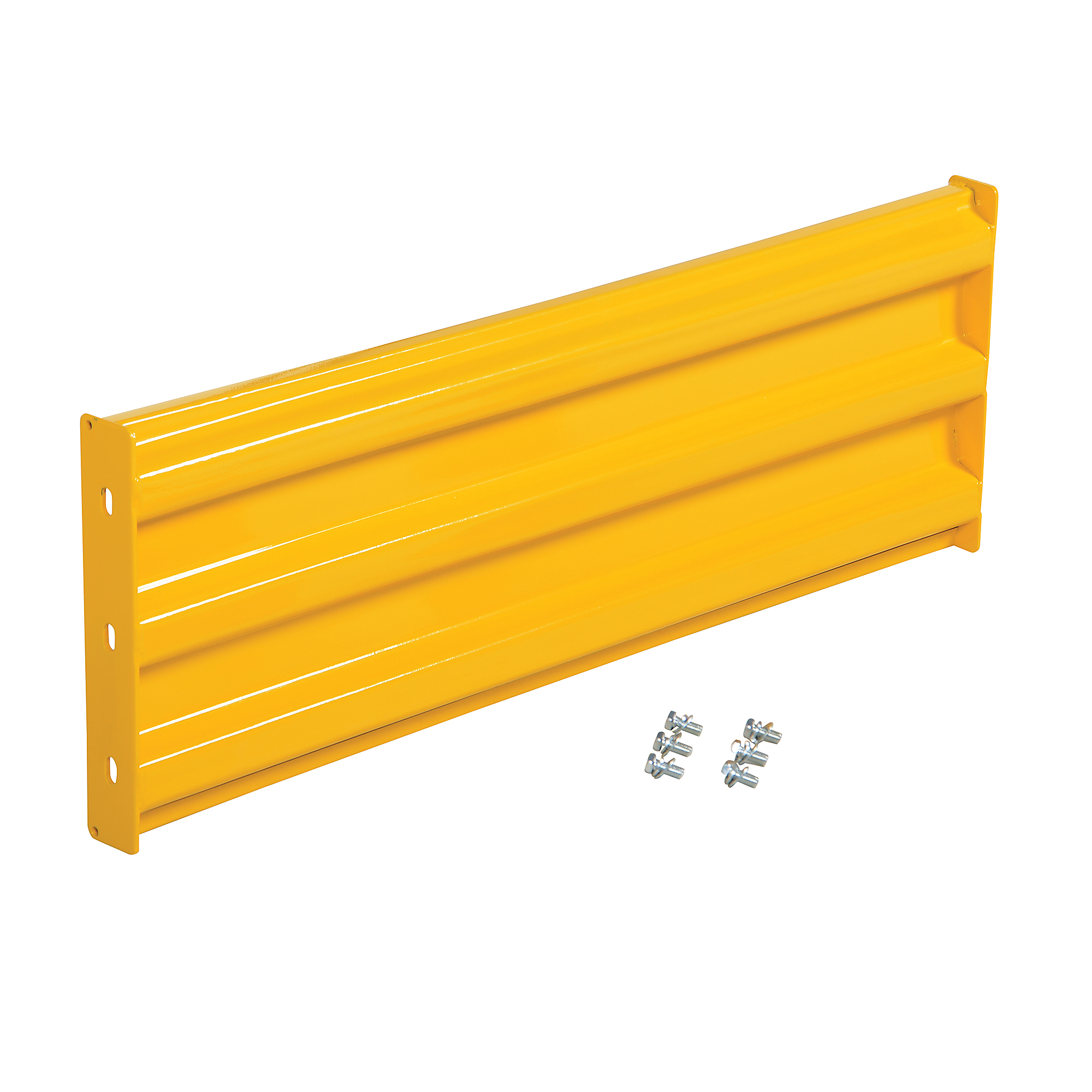 Vestil Steel 3 Ribbed Bolt On Style Guard Rail 41.875 In. Length Yellow